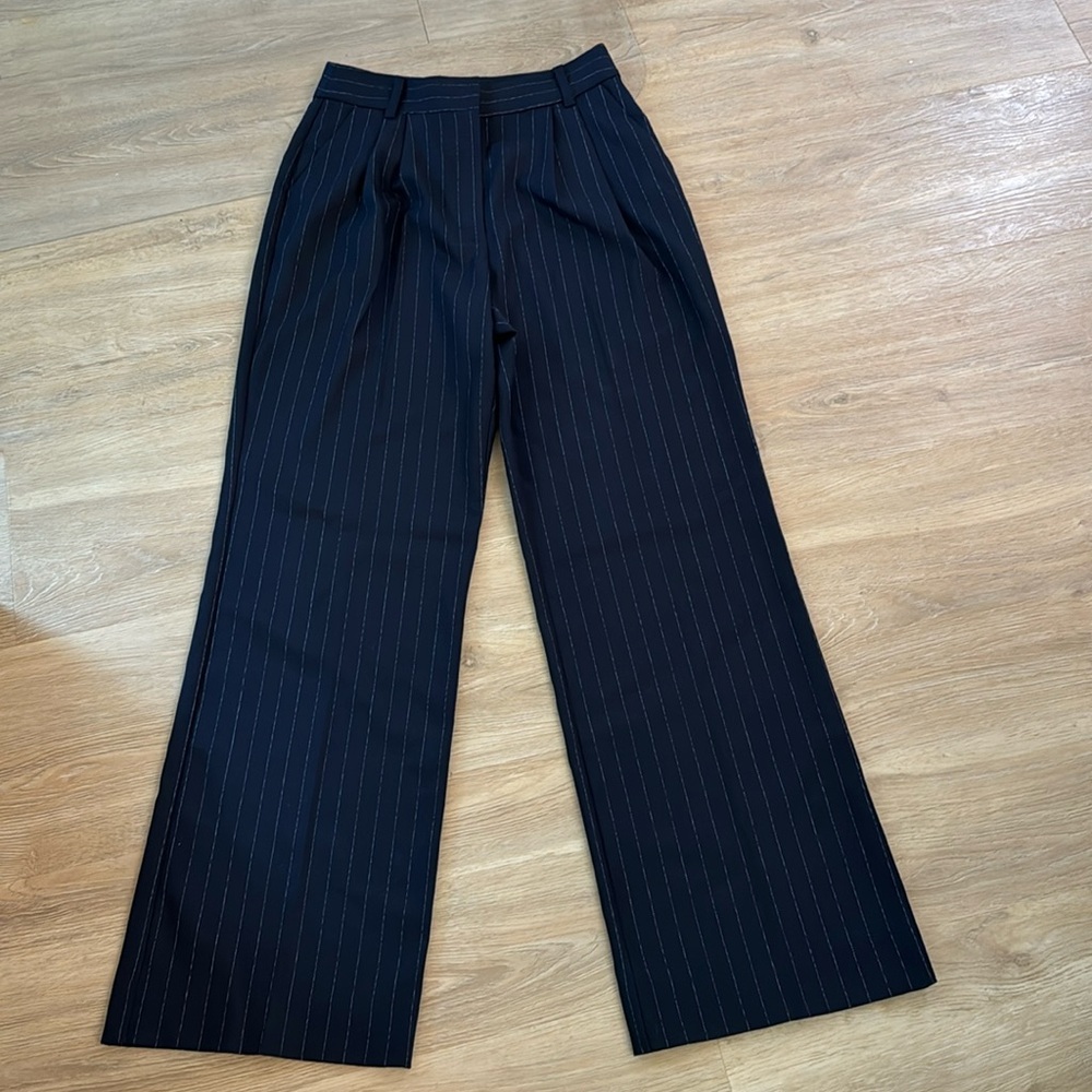 The Favorite Pant in Navy Pinstripe Favorite Daughter